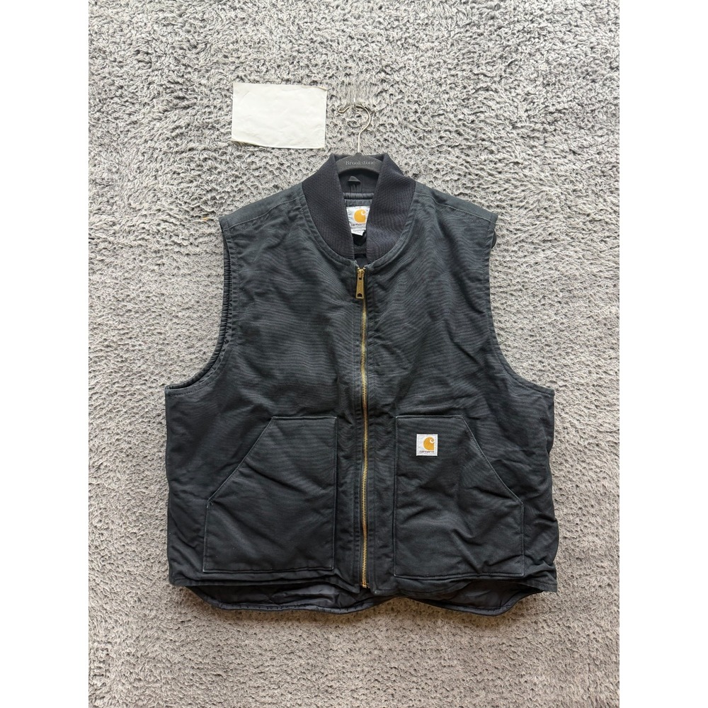 Carhartt V01 Arctic Quilt-Lined Canvas Duck Workwear Vest Black Mens Size XL
